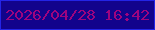 文字の大きさ：2、枠の色：2324e6、背景の色：12038c、文字の色：9d047f 無料ブログパーツのブログ時計