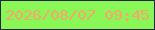 文字の大きさ：1、枠の色：232549、背景の色：89f756、文字の色：f7a66d 無料ブログパーツのブログ時計
