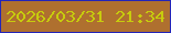 文字の大きさ：2、枠の色：2325b9、背景の色：af702f、文字の色：c7cc0d 無料ブログパーツのブログ時計