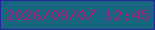 文字の大きさ：4、枠の色：232698、背景の色：176581、文字の色：9a2576 無料ブログパーツのブログ時計