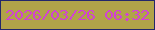文字の大きさ：5、枠の色：23276b、背景の色：b1a349、文字の色：d142d3 無料ブログパーツのブログ時計