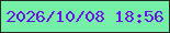 文字の大きさ：1、枠の色：232821、背景の色：76f0a9、文字の色：6716e7 無料ブログパーツのブログ時計