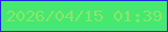 文字の大きさ：1、枠の色：2328e2、背景の色：46e871、文字の色：88e66c 無料ブログパーツのブログ時計