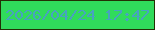 文字の大きさ：4、枠の色：233004、背景の色：30db5b、文字の色：48a2c0 無料ブログパーツのブログ時計
