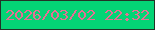 文字の大きさ：3、枠の色：233226、背景の色：04d475、文字の色：e56f94 無料ブログパーツのブログ時計