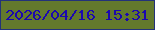 文字の大きさ：3、枠の色：23327a、背景の色：63792d、文字の色：1b08af 無料ブログパーツのブログ時計