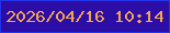 文字の大きさ：1、枠の色：2335ec、背景の色：2c0da5、文字の色：f3a452 無料ブログパーツのブログ時計
