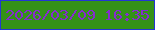 文字の大きさ：2、枠の色：2336d4、背景の色：349218、文字の色：862bd0 無料ブログパーツのブログ時計
