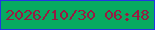 文字の大きさ：5、枠の色：2336e3、背景の色：07aa61、文字の色：991a42 無料ブログパーツのブログ時計