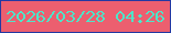 文字の大きさ：5、枠の色：2339a3、背景の色：ec5f6f、文字の色：4ee4c9 無料ブログパーツのブログ時計