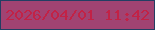 文字の大きさ：5、枠の色：233e63、背景の色：a14372、文字の色：c22246 無料ブログパーツのブログ時計