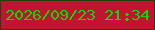 文字の大きさ：2、枠の色：234108、背景の色：c41231、文字の色：06de00 無料ブログパーツのブログ時計