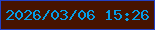 文字の大きさ：4、枠の色：2341c4、背景の色：461300、文字の色：049ee7 無料ブログパーツのブログ時計