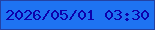 文字の大きさ：1、枠の色：2342a3、背景の色：1e73f2、文字の色：0d01ac 無料ブログパーツのブログ時計