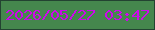 文字の大きさ：5、枠の色：234331、背景の色：45874d、文字の色：cd08ea 無料ブログパーツのブログ時計