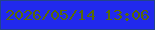 文字の大きさ：3、枠の色：23438c、背景の色：2129ee、文字の色：586905 無料ブログパーツのブログ時計