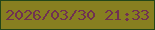 文字の大きさ：1、枠の色：234618、背景の色：877f20、文字の色：703151 無料ブログパーツのブログ時計