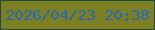 文字の大きさ：1、枠の色：234837、背景の色：7c7f23、文字の色：276ba8 無料ブログパーツのブログ時計