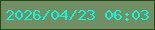 文字の大きさ：4、枠の色：234919、背景の色：718f62、文字の色：0cf6df 無料ブログパーツのブログ時計