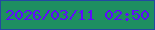文字の大きさ：5、枠の色：2349a2、背景の色：1e8f61、文字の色：6009fe 無料ブログパーツのブログ時計