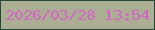 文字の大きさ：2、枠の色：234b37、背景の色：abae92、文字の色：d366c5 無料ブログパーツのブログ時計
