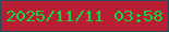 文字の大きさ：2、枠の色：234c5d、背景の色：b81f34、文字の色：0fd73f 無料ブログパーツのブログ時計