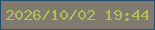 文字の大きさ：2、枠の色：234d6d、背景の色：817b6f、文字の色：b4be5b 無料ブログパーツのブログ時計