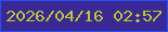 文字の大きさ：5、枠の色：234ff7、背景の色：3a2895、文字の色：bdc72e 無料ブログパーツのブログ時計