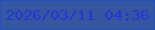 文字の大きさ：4、枠の色：2350bf、背景の色：3457a0、文字の色：2138d9 無料ブログパーツのブログ時計