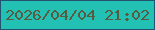 文字の大きさ：2、枠の色：235371、背景の色：23c1b3、文字の色：565b41 無料ブログパーツのブログ時計