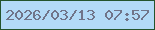 文字の大きさ：2、枠の色：23542c、背景の色：b2daf7、文字の色：707489 無料ブログパーツのブログ時計