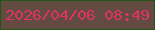 文字の大きさ：4、枠の色：235616、背景の色：634b42、文字の色：df3361 無料ブログパーツのブログ時計