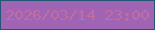 文字の大きさ：2、枠の色：235672、背景の色：9f65b4、文字の色：c16da3 無料ブログパーツのブログ時計