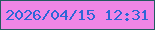 文字の大きさ：5、枠の色：235b5f、背景の色：f086e6、文字の色：2c66d7 無料ブログパーツのブログ時計
