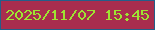 文字の大きさ：3、枠の色：235e89、背景の色：a82d4e、文字の色：9ee432 無料ブログパーツのブログ時計