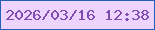 文字の大きさ：3、枠の色：235eb7、背景の色：edd4fe、文字の色：804caf 無料ブログパーツのブログ時計