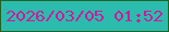 文字の大きさ：3、枠の色：236124、背景の色：2bbcae、文字の色：ce1a9a 無料ブログパーツのブログ時計