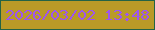 文字の大きさ：4、枠の色：236345、背景の色：b99a27、文字の色：9e55ef 無料ブログパーツのブログ時計