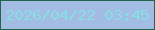 文字の大きさ：4、枠の色：236549、背景の色：a3bce3、文字の色：87dee5 無料ブログパーツのブログ時計