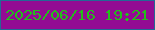 文字の大きさ：4、枠の色：236895、背景の色：930b93、文字の色：23be1b 無料ブログパーツのブログ時計