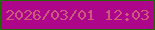 文字の大きさ：1、枠の色：236904、背景の色：ae068b、文字の色：ca5b7a 無料ブログパーツのブログ時計
