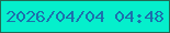 文字の大きさ：2、枠の色：236954、背景の色：05efcc、文字の色：1c70ad 無料ブログパーツのブログ時計