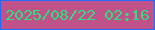 文字の大きさ：3、枠の色：236afe、背景の色：bf5389、文字の色：32dd7f 無料ブログパーツのブログ時計