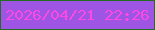 文字の大きさ：4、枠の色：236d23、背景の色：9e55e4、文字の色：fc49e4 無料ブログパーツのブログ時計