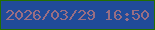 文字の大きさ：1、枠の色：236f00、背景の色：204b99、文字の色：9a6e83 無料ブログパーツのブログ時計
