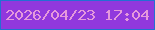 文字の大きさ：2、枠の色：236fd3、背景の色：9138dd、文字の色：e599dc 無料ブログパーツのブログ時計