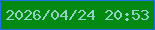 文字の大きさ：5、枠の色：236fea、背景の色：048a12、文字の色：91d3c2 無料ブログパーツのブログ時計