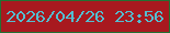 文字の大きさ：1、枠の色：237033、背景の色：a8191f、文字の色：53bed1 無料ブログパーツのブログ時計