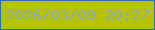 文字の大きさ：1、枠の色：2374ac、背景の色：b7c302、文字の色：87aac1 無料ブログパーツのブログ時計