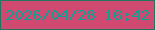 文字の大きさ：1、枠の色：23755f、背景の色：d04970、文字の色：0fa091 無料ブログパーツのブログ時計